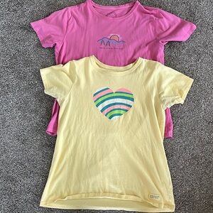2 Life is Good T shirts size Medium
